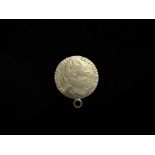 Geo. III gold guinea dated 1785 with soldered pendant mount 8.4g