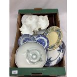 Various ceramics and glassware including Coalport desert plates etc