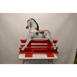 Mid C20th carved and painted dapple grey kids rocking horse