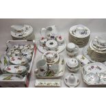 Mixed collection of Royal Worcester Evesham ware including plates, jugs, small pots, trays etc