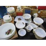 Collection of Ringtons ?Tally Ho? Pyrex kitchenware including, mixing bowls, dinner service, tea