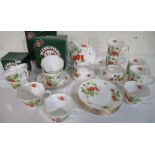 Collection of Ringtons Virginia Strawberry pattern fine bone China (2 boxes)