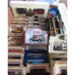 Large collection of Lledo and Days Gone diecast model vehicles, including Exchange and Mart