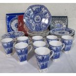 Collection of Ringtons calendar plates, Millennium plates and mugs (2 boxes)