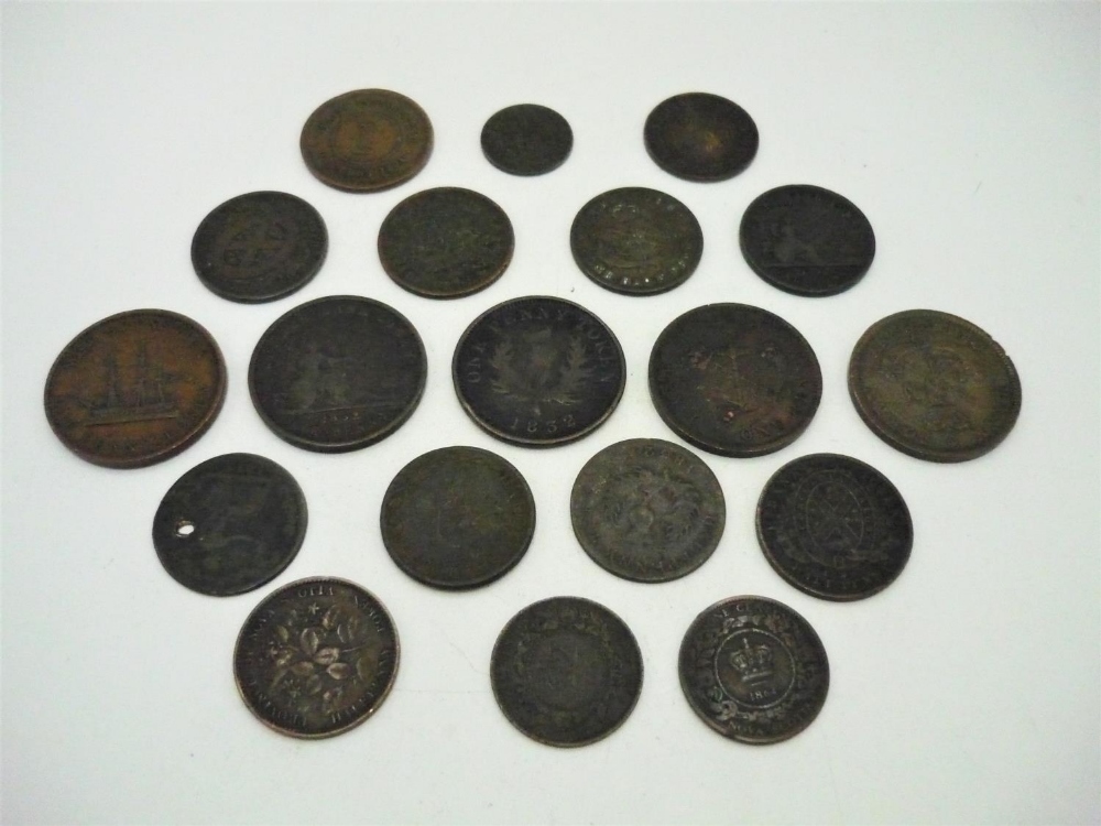 Collection of Victorian Canadian copper coins and bank tokens including New Brunswick, Nova - Image 7 of 7