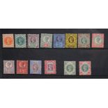 Victoria 1887 Jubilee stamps 1/2d - 1/- good set, unmounted mint (14)