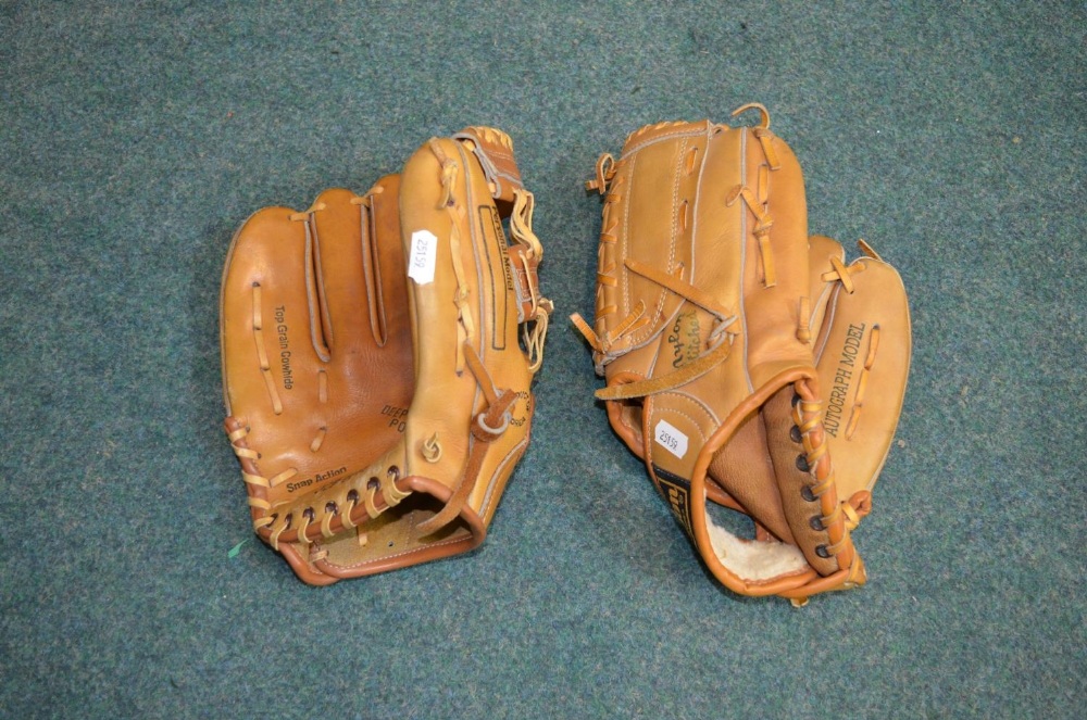 Two baseball gloves, one by JC Penny, one by Wilson - Image 2 of 3