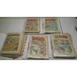 Five folders of Dandy comics from the 1960's, 1970's and 1980's