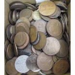 Box of various assorted mostly GB coinage including a small selection of Victorian and George V