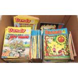 Box of Dandy and Beano comic library books