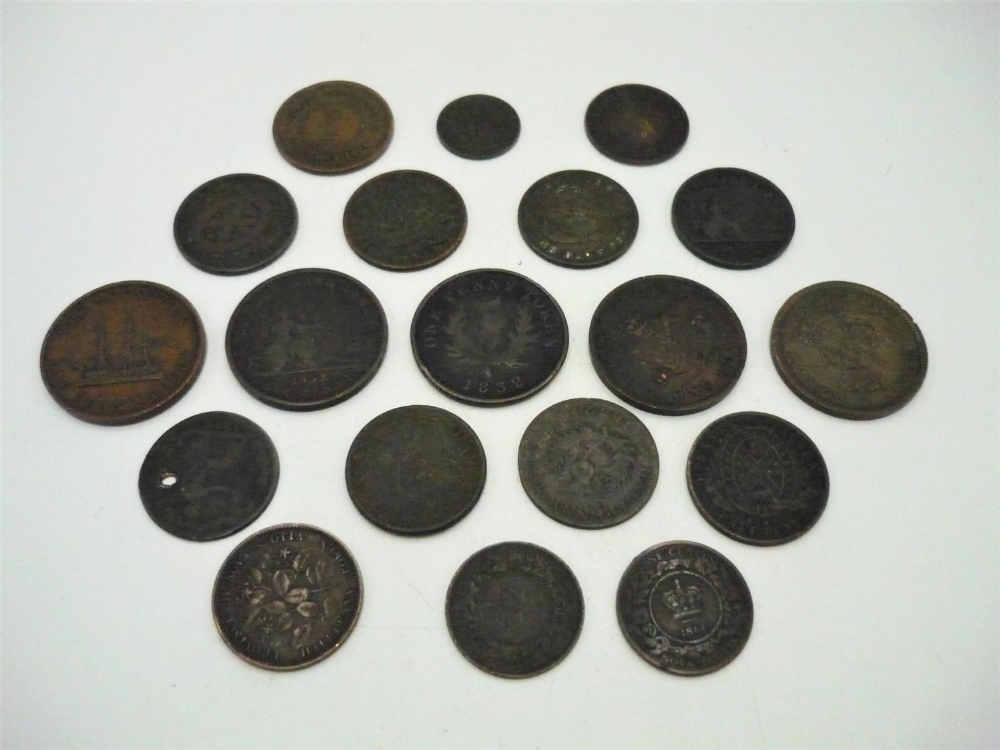 Collection of Victorian Canadian copper coins and bank tokens including New Brunswick, Nova - Image 6 of 7