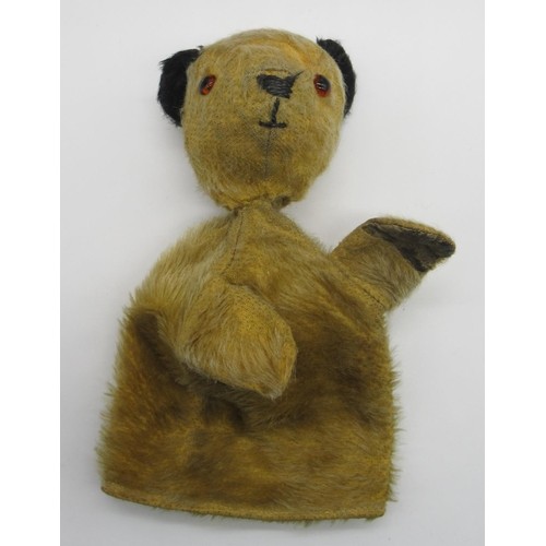 c.1940/50's Sooty teddy bear with all original features, wearing checked waistcoat and red bowtie - Image 5 of 5