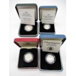 Collection of Royal Mint silver proof £1 coin including 1983, 1988, 1994 and a Royal mint silver