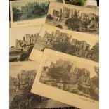 Large selection of postcards mainly Kenilworth Castle and another tin of various postcard series (