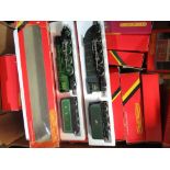 Collection of boxed OO gauge Hornby railway rolling stock including Mallard and Flying Scotsman