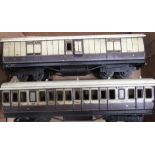 Two Bogie tinplate pre-war coaches