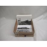 Quantity of C20th black and white photographs relating to railway including track, signal boxes etc