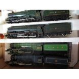 Four unboxed Hornby Tri-ang OO gauge locomotives including British Railways Captain Cuttle 60091 4-