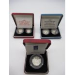 Royal Mint silver proof 5 pence two-coin set 1990, Royal Mint silver proof 10 pence two-coin set