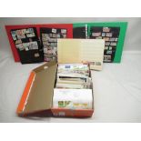 Collection of all world stamps in three albums and collection of FDC's