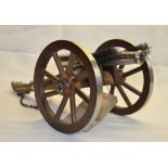 Scale model black powder only .50cal field gun complete with rammers 7.5" barrel, serial no. 14-13-