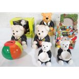 Collection of Ringtons Bears including money boxes, pair of egg cups, tea caddy, photo frame etc