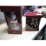 Collection of Villeroy & Boch, two children ice skating boxed as new, Father Christmas tea light