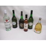 Mixed alcohol including - Croft Original Sherry(2), Croft Original Fine Old Pale Sherry(1),Bacardi