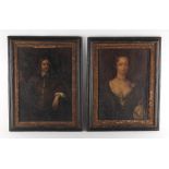Property of a lady - English school, 18th century - PORTRAITS OF A LADY AND GENTLEMAN - a pair, oils