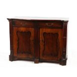 Property of a lady - a 19th century & later adapted mahogany chiffonier, 49.25ins. (125cms.) wide.