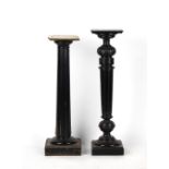 Property of a deceased estate - a Victorian gilt metal mounted ebonised torchere or plantstand