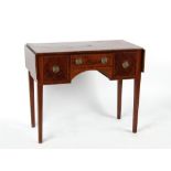 Property of a lady - a George IV & later adapted mahogany drop-leaf side table, 37.25ins. (94.5cms.)