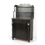 Property of a lady - an early 19th century Regency period painted chiffonier, 30ins. (76cms.) wide.
