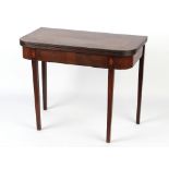 Property of a deceased estate - an early 19th century George IV mahogany & ebony strung tea table,