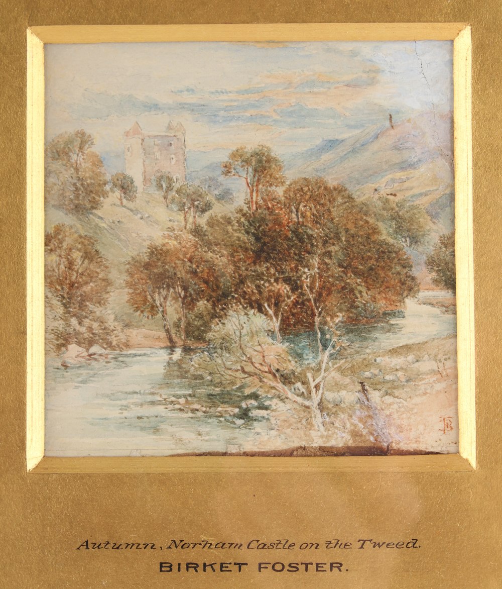 Property of a deceased estate - Myles Birket Foster RWS (1825-1899) - 'AUTUMN, NORHAM CASTLE ON - Image 2 of 2