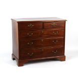 Property of a lady - a George III mahogany chest of two short & three long graduated drawers, on