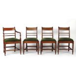 Property of a lady - a set of four early 19th century George IV mahogany dining chairs including one