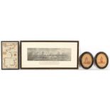 Property of a lady - four assorted framed & glazed prints including a late 18th / early 19th century