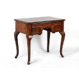Property of a lady - a late 18th / early 19th century Dutch walnut & floral marquetry inlaid lowboy,
