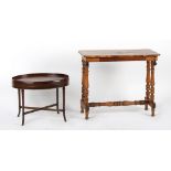Property of a lady - a mahogany oval tray top occasional table; together with a Victorian walnut