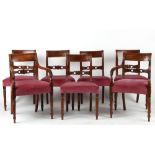 Property of a deceased estate - a set of seven early 19th century Regency period mahogany dining