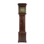 Property of a gentleman - a George III oak 30-hour striking longcase clock, the square brass dial