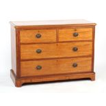 A Victorian mahogany chest of two short & two long graduated drawers, 47.25ins. (120cms.) wide (