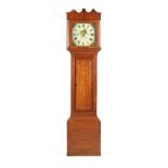 Property of a gentleman - a 19th century oak & mahogany 30-hour striking longcase clock, the