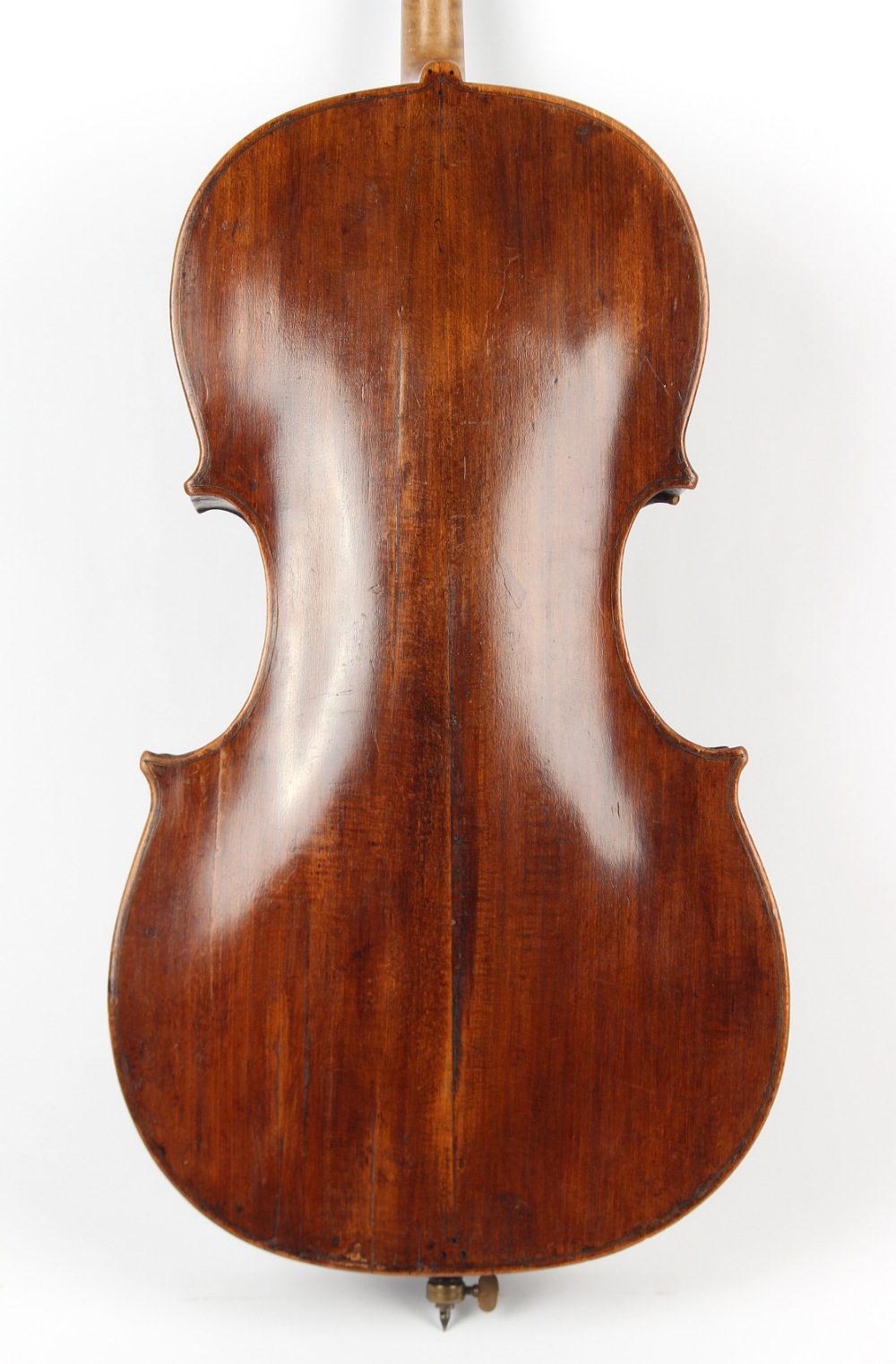 Property of a deceased estate - a cello, probably late 19th century German, with bow, the bow - Image 8 of 12