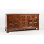 Property of a lady - an 18th century fruitwood dresser, with six drawers & two dummy drawer cupboard