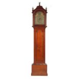 Property of a lady - an 18th century George III oak longcase clock, circa 1770, the arched brass