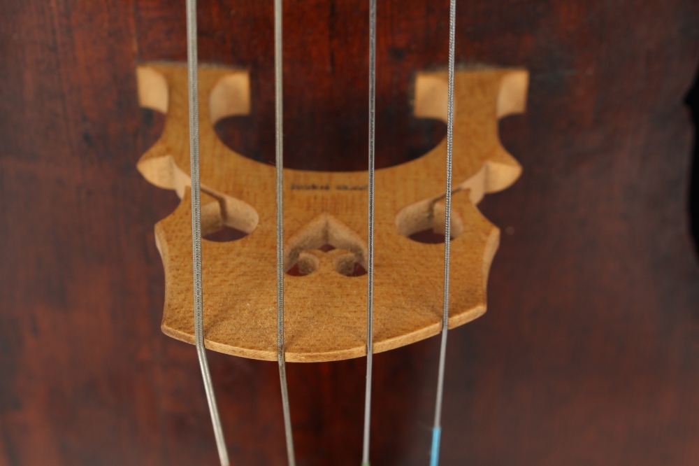 Property of a deceased estate - a cello, probably late 19th century German, with bow, the bow - Image 3 of 12