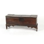 Property of a deceased estate - a 17th century oak coffer or sword chest, restorations, 46ins. (