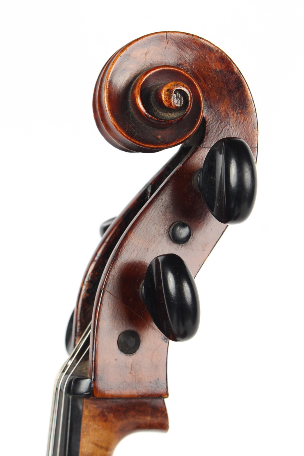 Property of a deceased estate - a cello, probably late 19th century German, with bow, the bow - Image 4 of 12